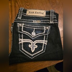 Rock Revival Bootcut "Tricia" Jeans. Sz 28 Dark Wash
